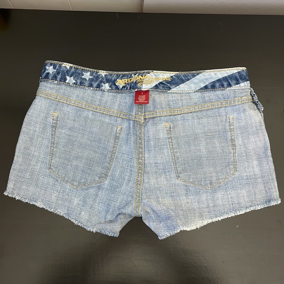 ARIZONA JEAN CO. Stars & Stripes Daisy Dukes Short shorts Distressed - Picture 11 of 12